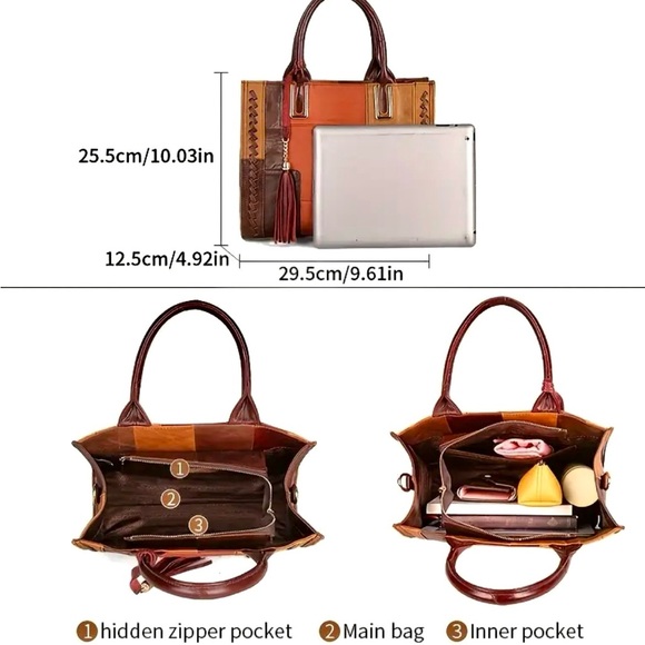 Genuine Leather~NWOT~Cobbler Legend Vintage Handmade Satchel/Shoulderbag/Tote - Picture 10 of 11